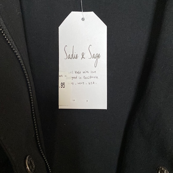 Black Sadie and Sage cropped jacket - NWT - Picture 2 of 4